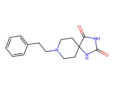 1,3,8-Triazaspiro(4.5)decane-2,4-dione, 8-(2-phenylethyl)- structure
