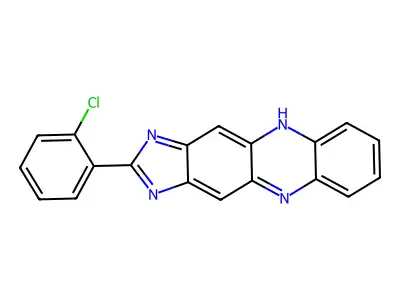 2-(2-Chlorophenyl)-1H-imidazo(4,5-B)phenazine structure