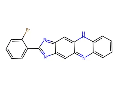 2-(2-Bromophenyl)-1H-imidazo(4,5-B)phenazine structure