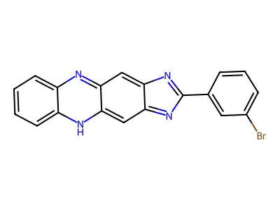2-(3-Bromophenyl)-1H-imidazo(4,5-B)phenazine structure