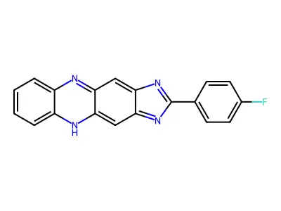 2-(4-Fluorophenyl)-1H-imidazo(4,5-B)phenazine structure