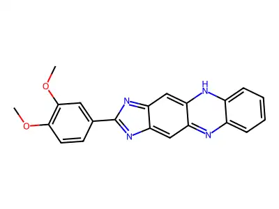 2-(3,4-Dimethoxyphenyl)-1H-imidazo(4,5-B)phenazine structure