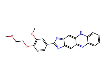2-(3-Methoxy-4-(2-methoxyethoxy)phenyl)-1H-imidazo(4,5-B)phenazine structure