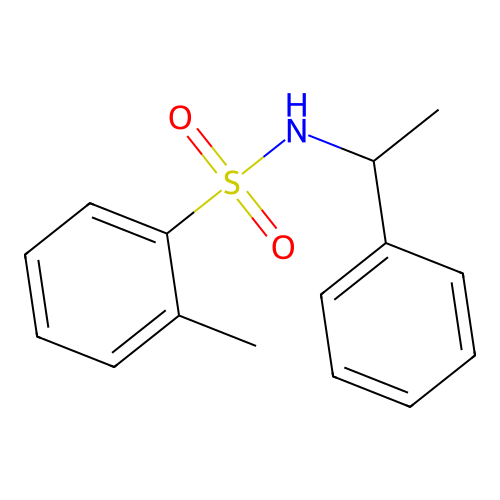 2-methyl-N-(1-phenylethyl)benzenesulfonamide structure
