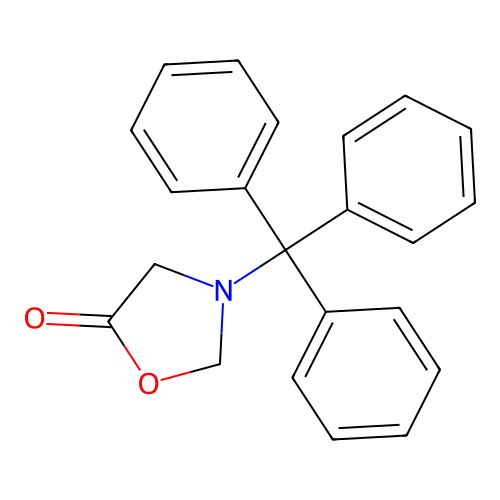 3-Trityl-1,3-oxazolidin-5-one structure