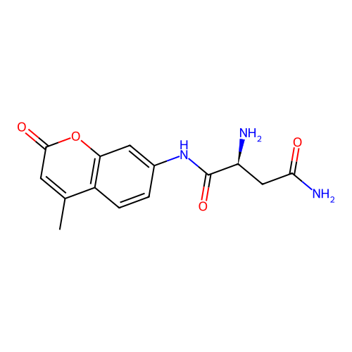 (2S)-2-amino-N-(4-methyl-2-oxochromen-7-yl)butanediamide structure