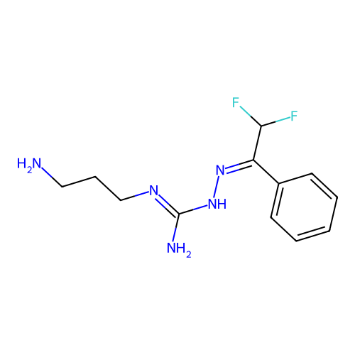 Phenyl-(2-difluoroethyl)-4-aminopropylamidinohydrazone structure