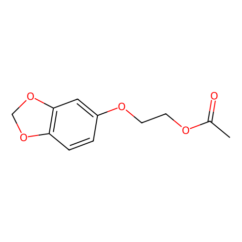 2-(1,3-Benzodioxol-5-yloxy)ethyl acetate structure