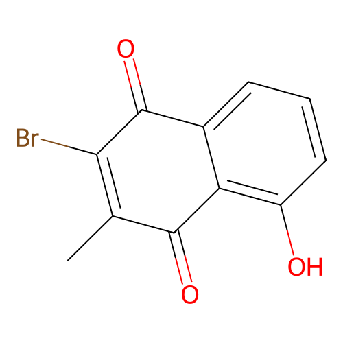 2-Bromo-5-hydroxy-3-methylnaphthalene-1,4-dione structure