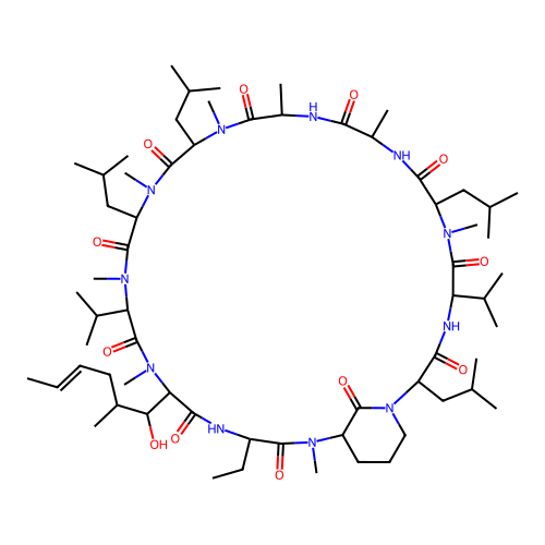 Cyclosporin lactam(3,4) structure