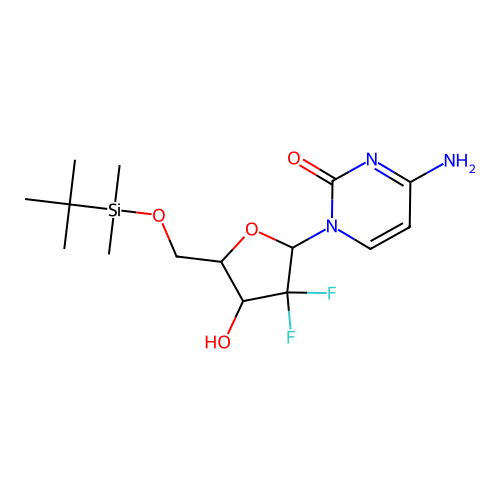 2'-Deoxy-5'-O-[(1,1-dimethylethyl)dimethylsilyl]-2',2'-difluorocytidine structure