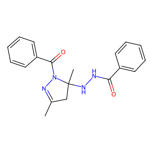 N'-(1-Benzoyl-3,5-dimethyl-4,5-dihydro-1H-pyrazol-5-YL)benzohydrazide structure