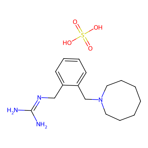 Guanidine, (2-(hexahydro-1(2H)-azocinylmethyl)benzyl)-, sulfate structure