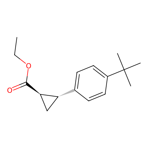 ethyl (1R,2R)-2-(4-tert-butylphenyl)cyclopropane-1-carboxylate structure