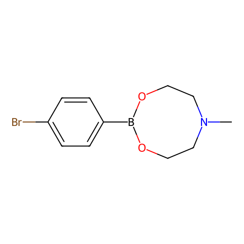 2-(4-Bromophenyl)-6-methyl-1,3,6,2-dioxazaborocane structure