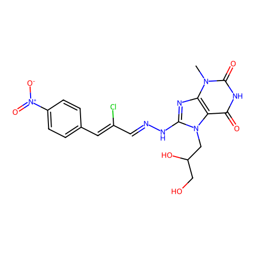 C18H18ClN7O6 structure
