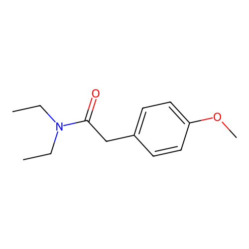 N,N-diethyl-2-(4-methoxyphenyl)acetamide structure