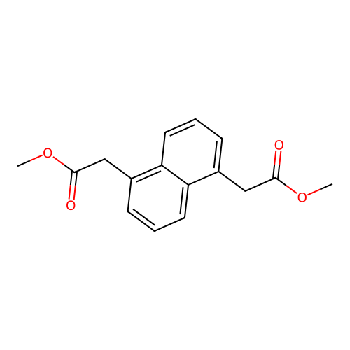 Methyl 2-{5-[(methoxycarbonyl)methyl]naphthyl}acetate structure