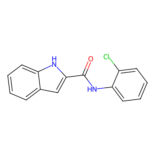 N-(2-chlorophenyl)-1H-indole-2-carboxamide structure