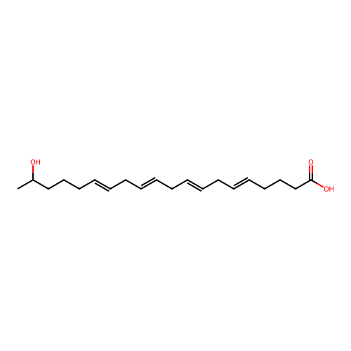 19-Hydroxy-5,8,11,14-eicosatetraenoic acid structure