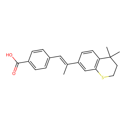 7-(1-(4-Carboxyphenyl)-1E-propen-2-yl)-3,4-dihydro-4,4-dimethyl-2H-1-benzothiopyran structure