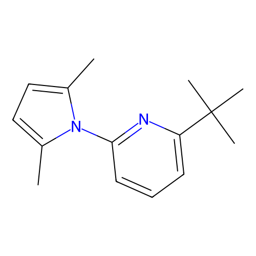 2-t-Butyl-6-(2,5-dimethyl-pyrrol-1-yl)-pyridine structure
