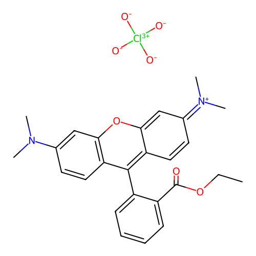 Tetramethylrhodamine ethyl ester perchlorate structure