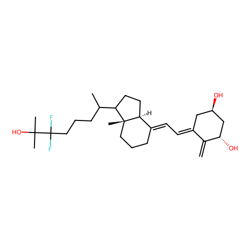 24,24-Difluoro-24-homo-1,25-dihydroxyvitamin D3 structure