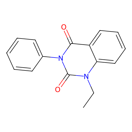 1-ethyl-3-phenylquinazoline-2,4(1H,3H)-dione structure