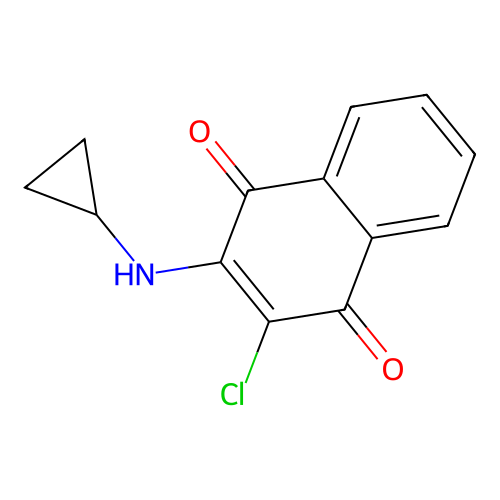 2-Chloro-3-(cyclopropylamino)naphthalene-1,4-dione structure