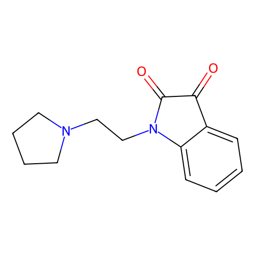 1H-Indole-2,3-dione, 1-[2-(1-pyrrolidinyl)ethyl]- structure