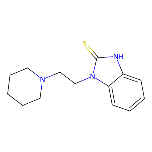 3-(2-piperidin-1-ylethyl)-1H-benzimidazole-2-thione structure