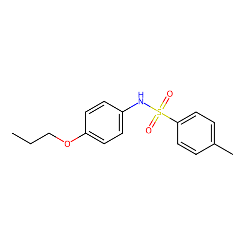 4-methyl-N-(4-propoxyphenyl)benzenesulfonamide structure