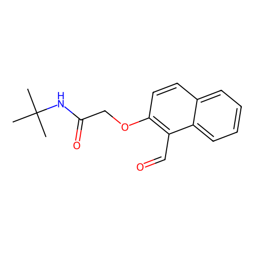 N-(tert-Butyl)-2-((1-formylnaphthalen-2-yl)oxy)acetamide structure