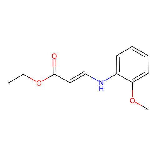 Ethyl (E)-3-((2-methoxyphenyl)amino)acrylate structure