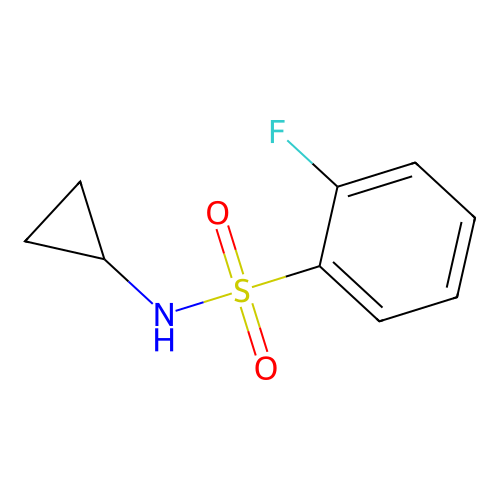 N-cyclopropyl-2-fluorobenzenesulfonamide structure