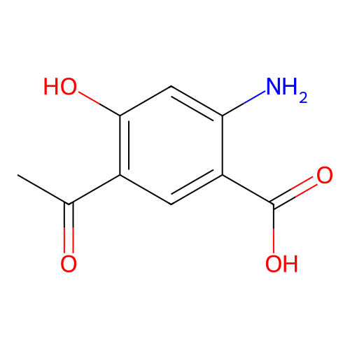 5-Acetyl-2-amino-4-hydroxybenzoic acid structure