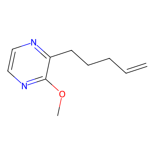 Pyrazine, 2-methoxy-3-(4-pentenyl) structure