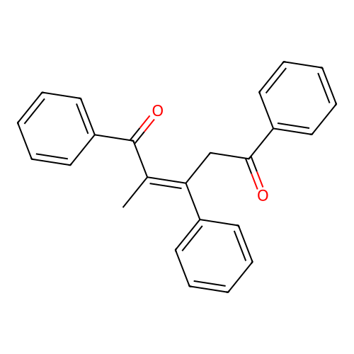 2-Methyl-1,3,5-triphenyl-2-pentene-1,5-dione structure