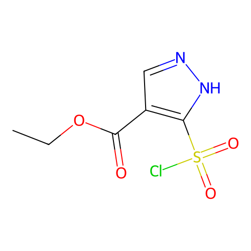 ethyl 5-(chlorosulfonyl)-1H-pyrazole-4-carboxylate structure