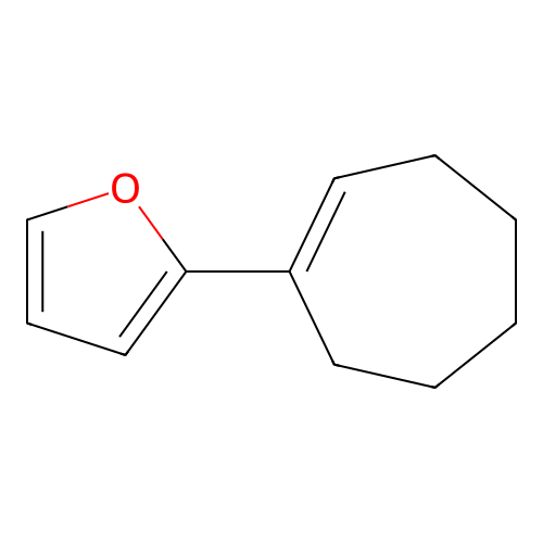 2-(1-Cyclohepten-1-yl)furan structure