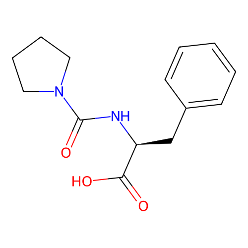 (2S)-3-phenyl-2-(pyrrolidine-1-carbonylamino)propanoic acid structure