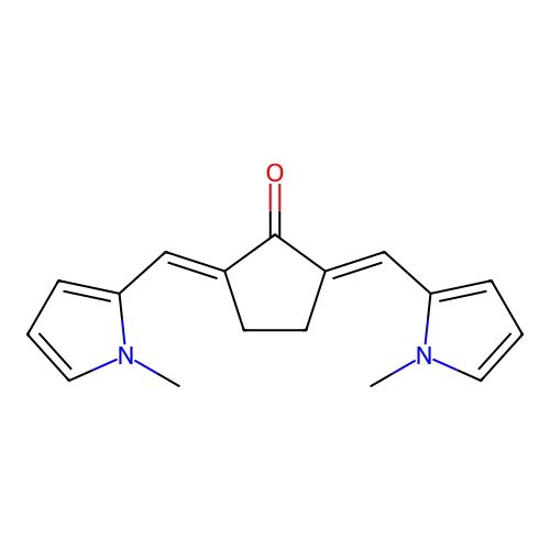 (2E,5E)-2,5-Bis((1-methyl-1H-pyrrol-2-yl)methylene)cyclopentanone structure