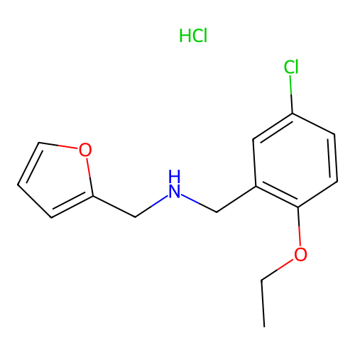 N-(5-chloro-2-ethoxybenzyl)-1-(furan-2-yl)methanamine hydrochloride structure
