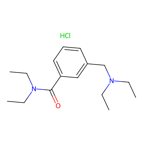 3-((diethylamino)methyl)-N,N-diethylbenzamide hydrochloride structure