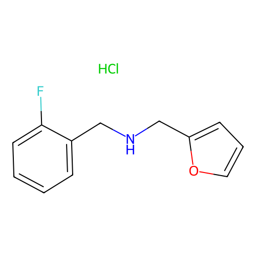 [(2-Fluorophenyl)methyl][(furan-2-yl)methyl]amine hydrochloride structure