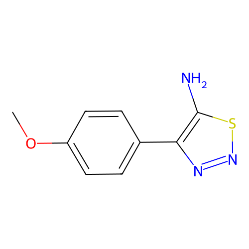 4-(4-Methoxyphenyl)-1,2,3-thiadiazol-5-amine structure