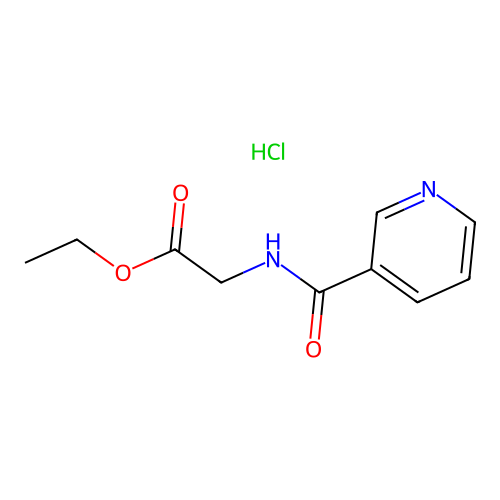 [(Pyridine-3-carbonyl)-amino]-acetic acid ethyl ester structure
