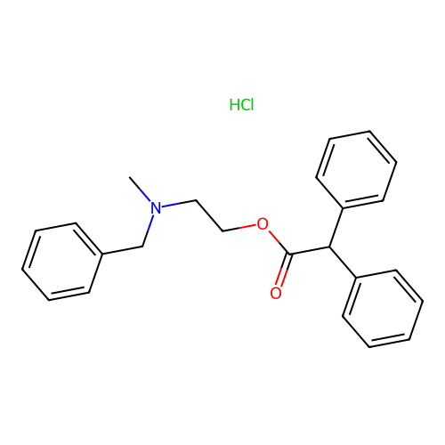 2-(Benzyl(methyl)amino)ethyl 2,2-diphenylacetate hydrochloride structure