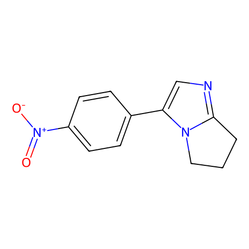 3-(4-nitrophenyl)-6,7-dihydro-5H-pyrrolo[1,2-a]imidazole structure